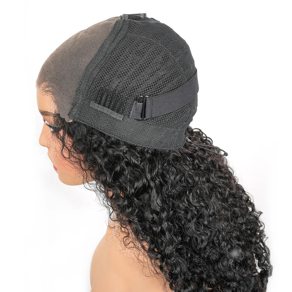 LIYSIMEI Burmese Curly Human Hair Lace Wig