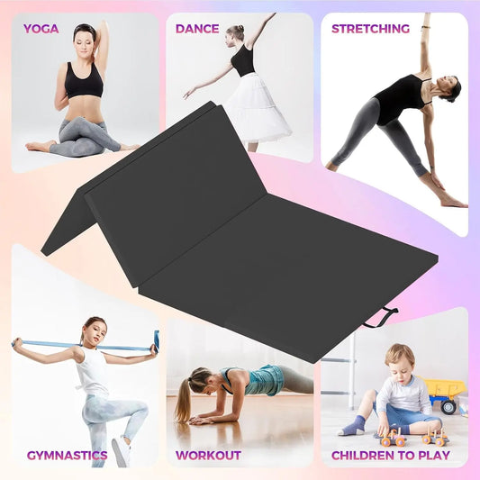 Foldable Cushioned Exercise Mat for Yoga and Home Workouts