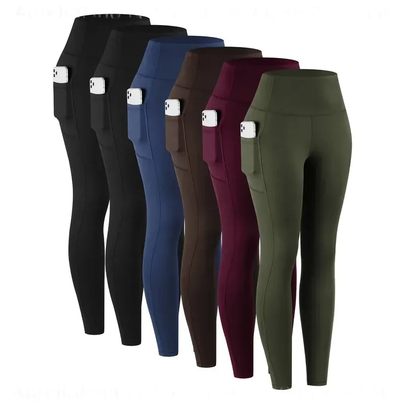 Women's High Waist Pocket Leggings for Yoga and Workout