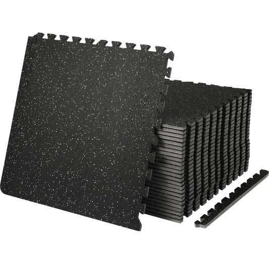SucceBuy Interlocking Rubber Top EVA Foam Gym Floor Mats