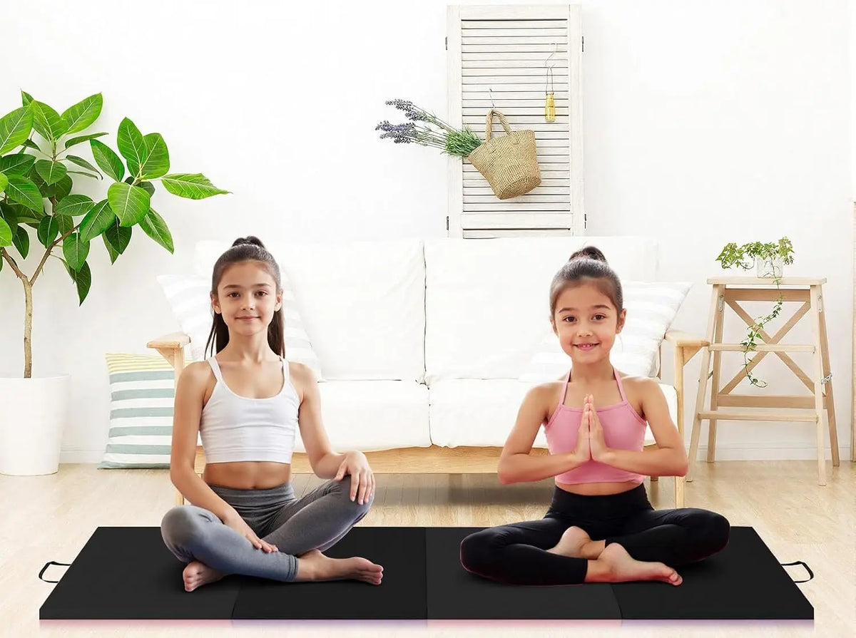 Foldable Cushioned Exercise Mat for Yoga and Home Workouts