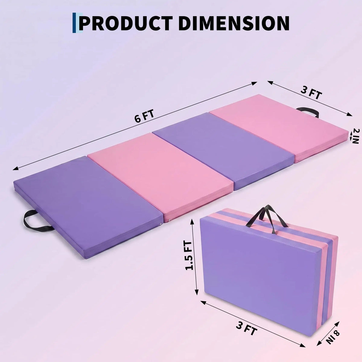 HiMISS Folding Gymnastics Mat For Home Workouts And Training