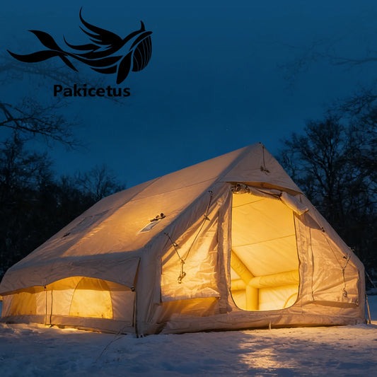 Pakicetus Inflatable Camping Tent With Stove Space And Roof Window