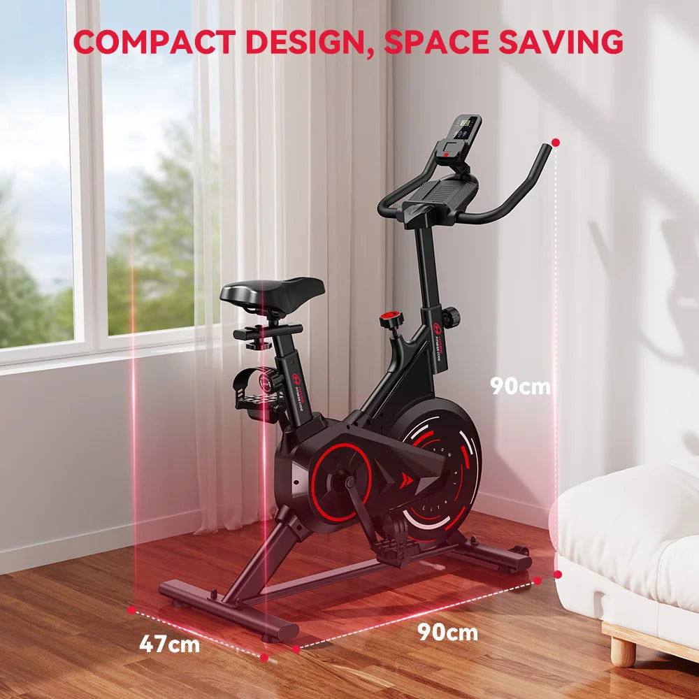 Botifly Foldable Low Noise Stationary Exercise Bike With LCD Monitor