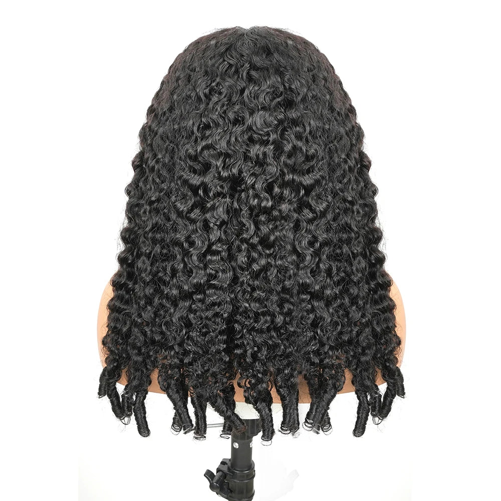 LIYSIMEI Burmese Curly Human Hair Lace Wig