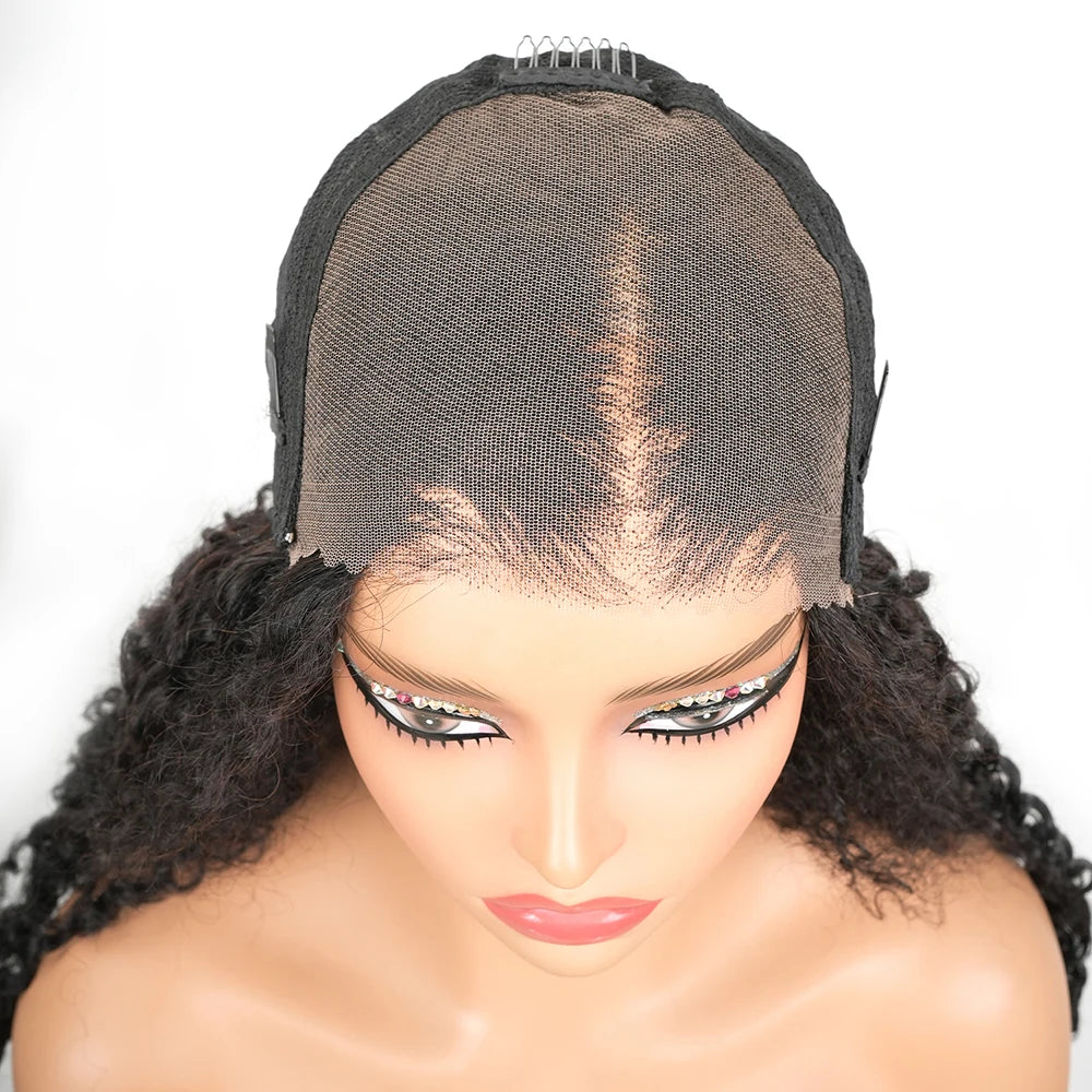 LIYSIMEI Burmese Curly Human Hair Lace Wig