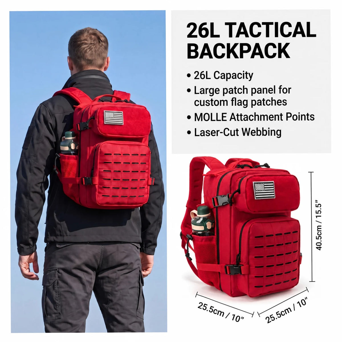 ReFire Gear Tactical MOLLE Hiking Backpack