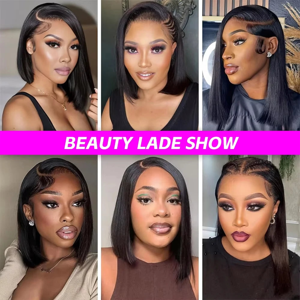 SIXQUEEN Glueless Human Hair Wear And Go Bob Wig