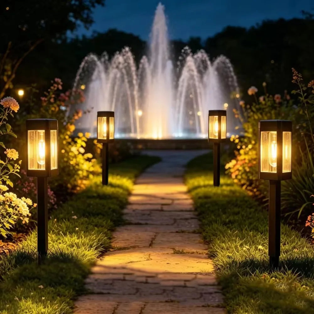 Solar Powered Waterproof Outdoor Path Lights for Gardens