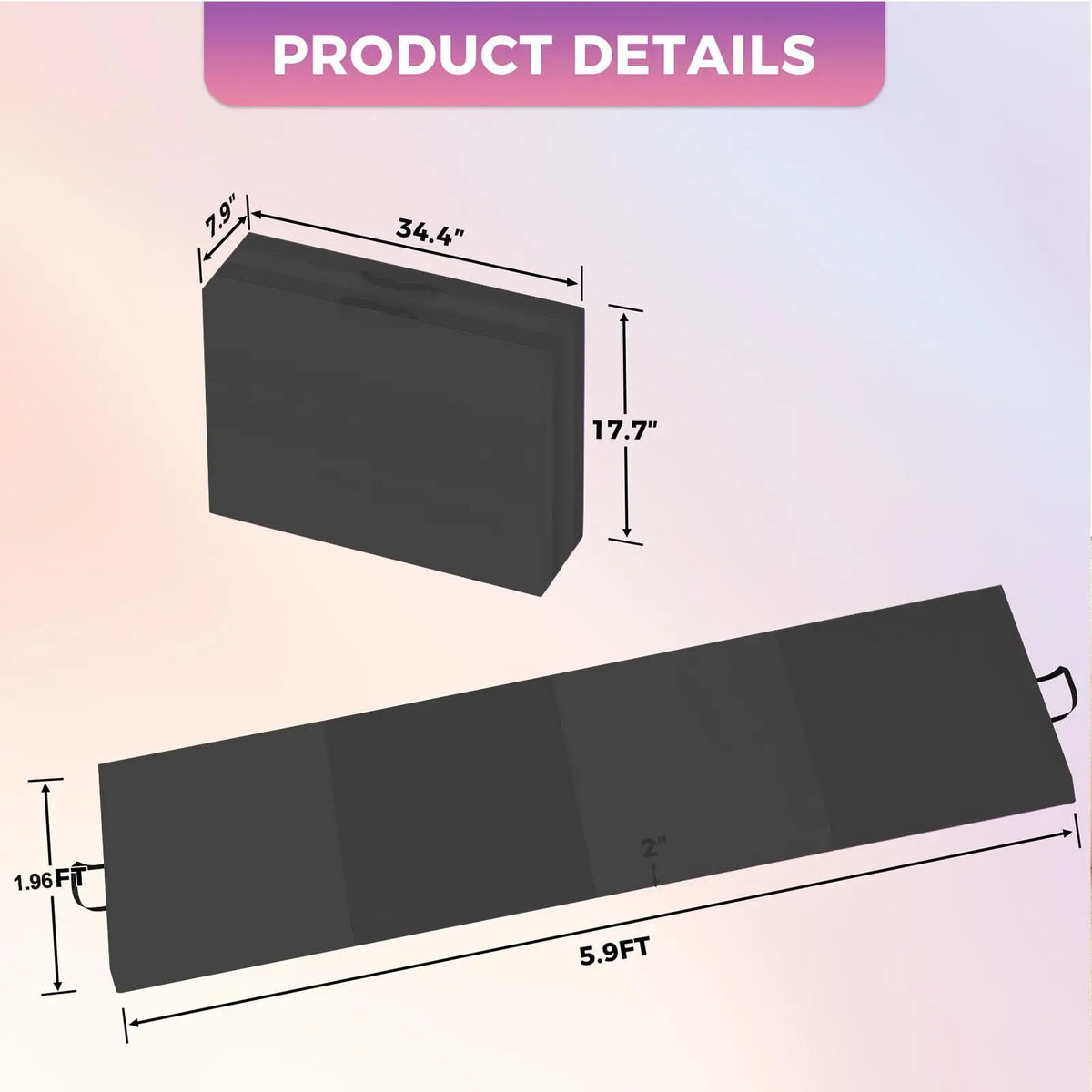 HiMISS Foldable Gymnastics Exercise Mat