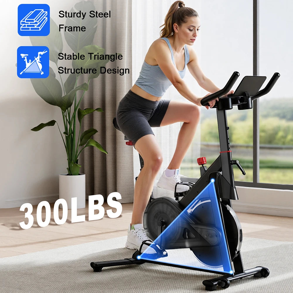 LACUFFY 32 Level Magnetic Resistance Exercise Bike With Bluetooth