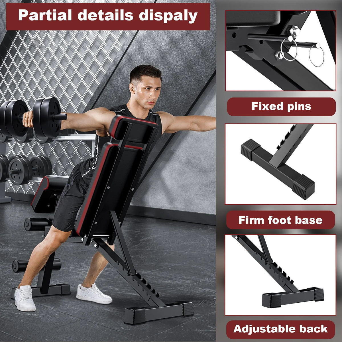 Adjustable Folding Weight Bench for Full Body Strength Training