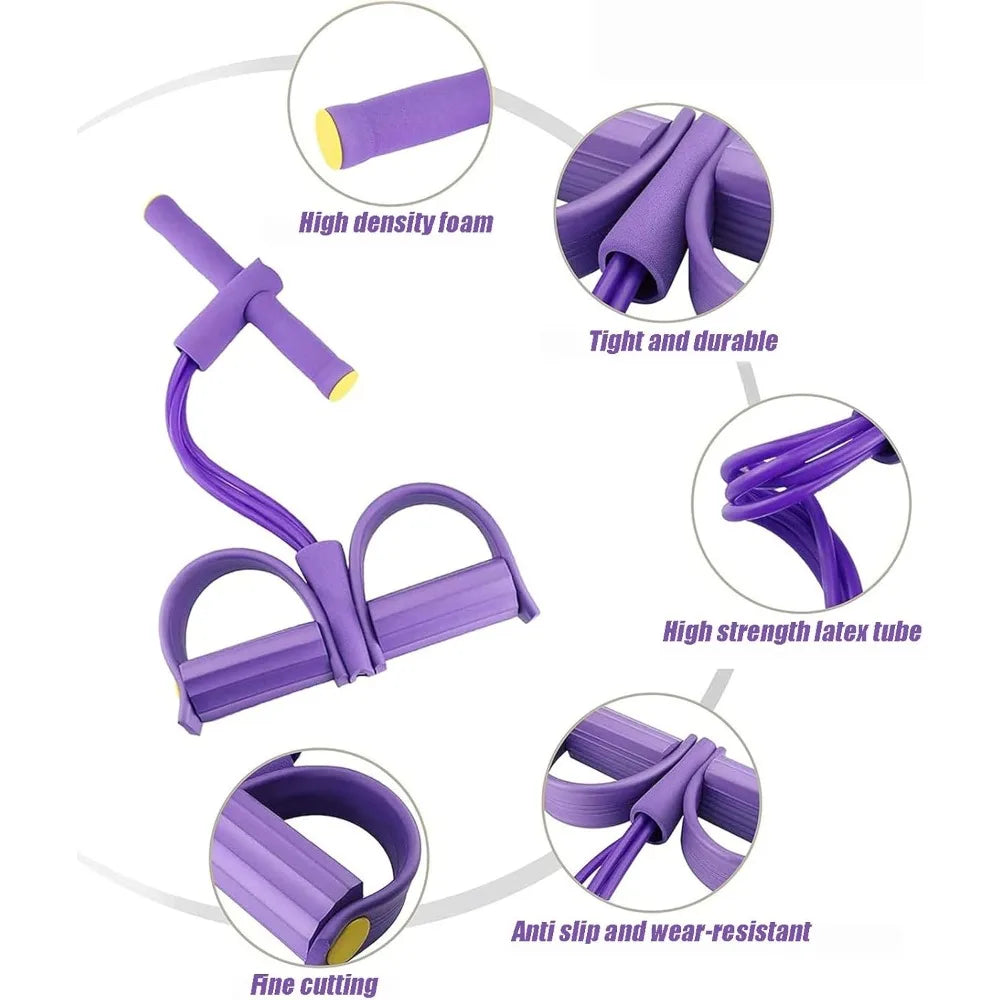Multifunction Resistance Band Set With Comfort Handles