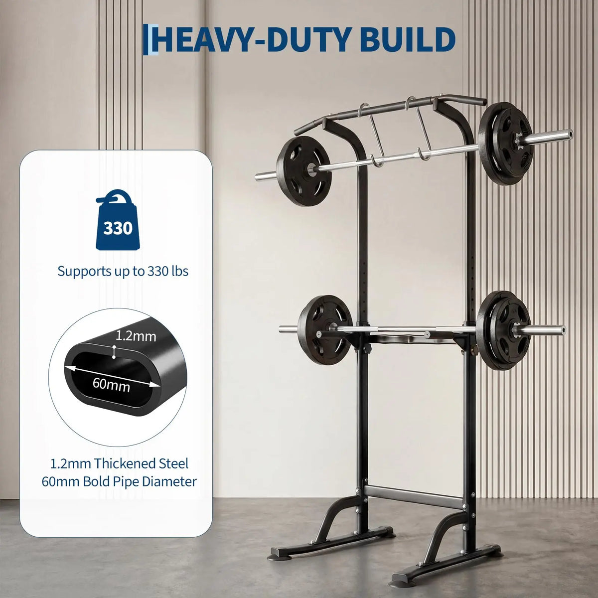HiMISS Power Tower Dip Station With Pull Up Bar