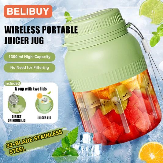 Portable USB Electric Juicer Blender With Six Stainless Steel Blades