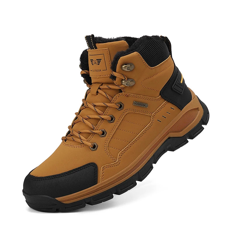 Men's Hiking Boots Lace Up Non Slip Outdoor Trekking Shoes
