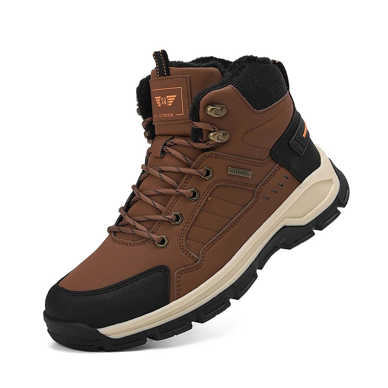 Men's Hiking Boots Lace Up Non Slip Outdoor Trekking Shoes