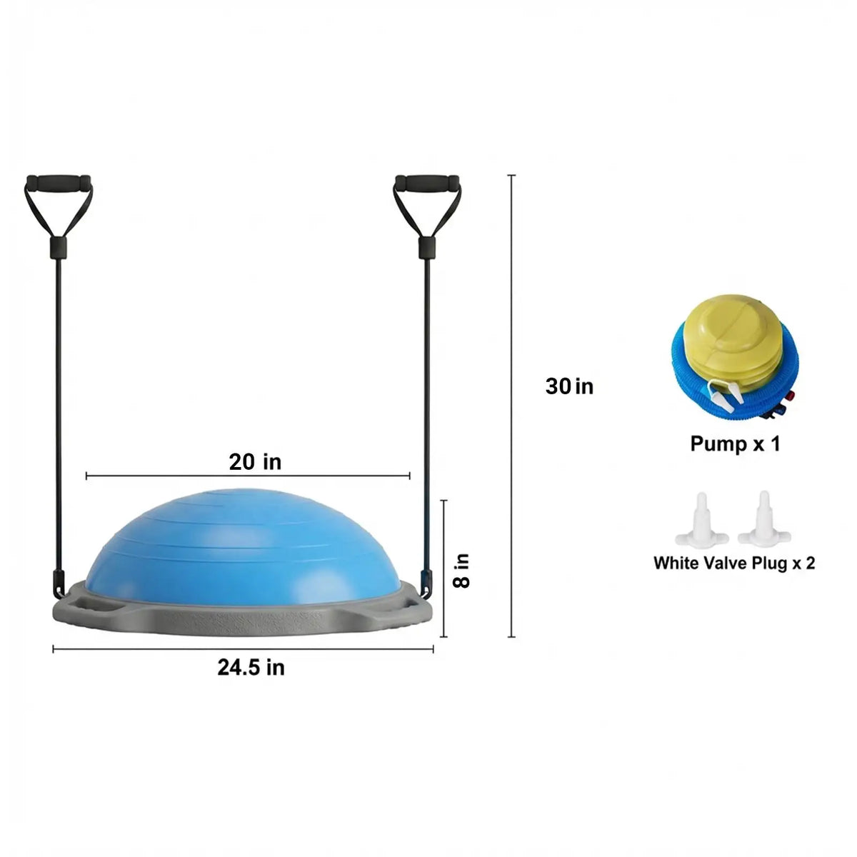Inflatable Half Balance Ball Trainer for Fitness and Core Workouts