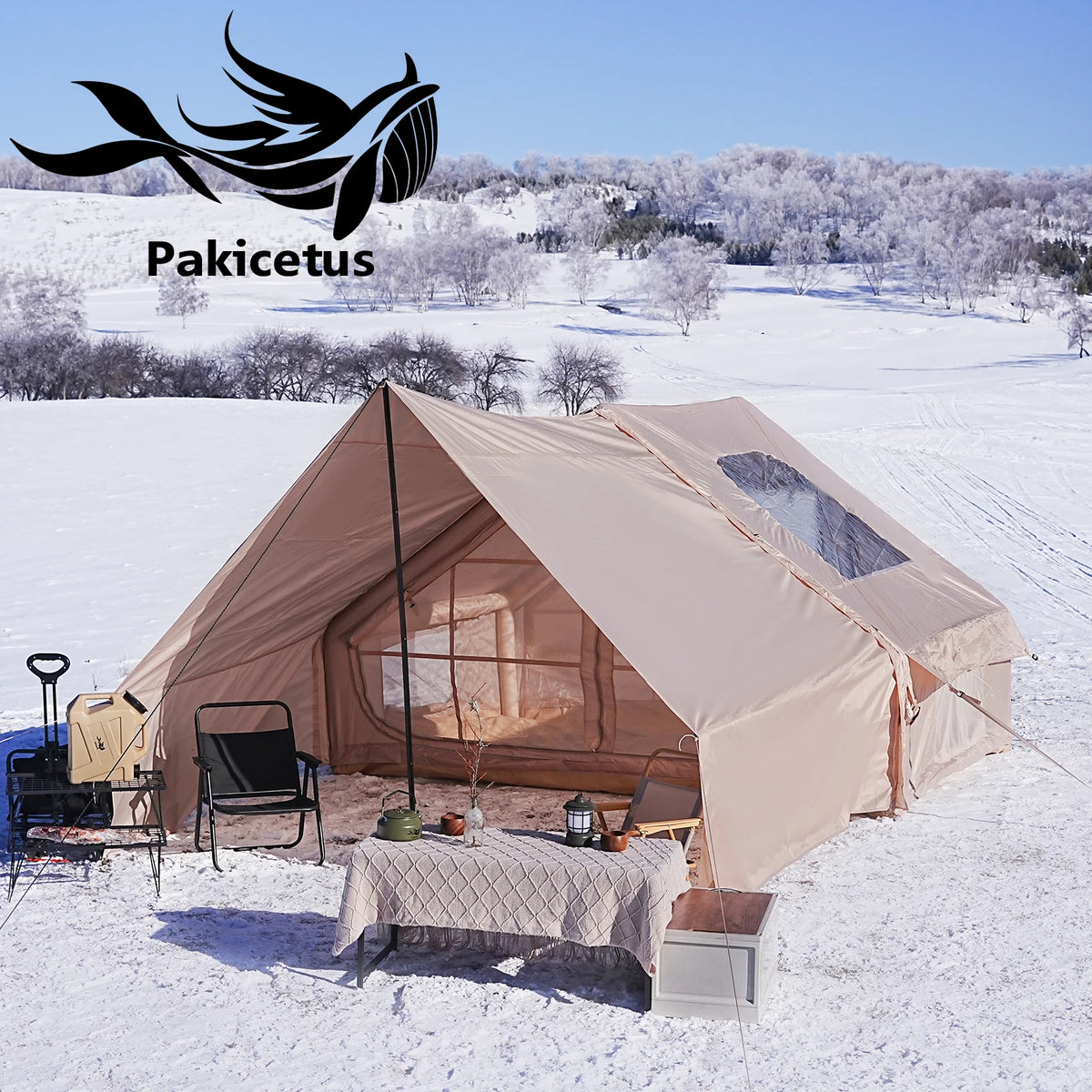 Pakicetus Inflatable Glamping Tent With Roof Window